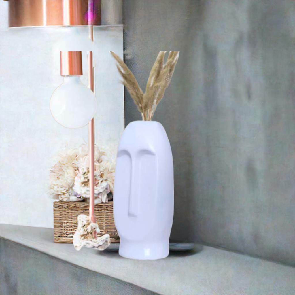 Human Face Glass Vase