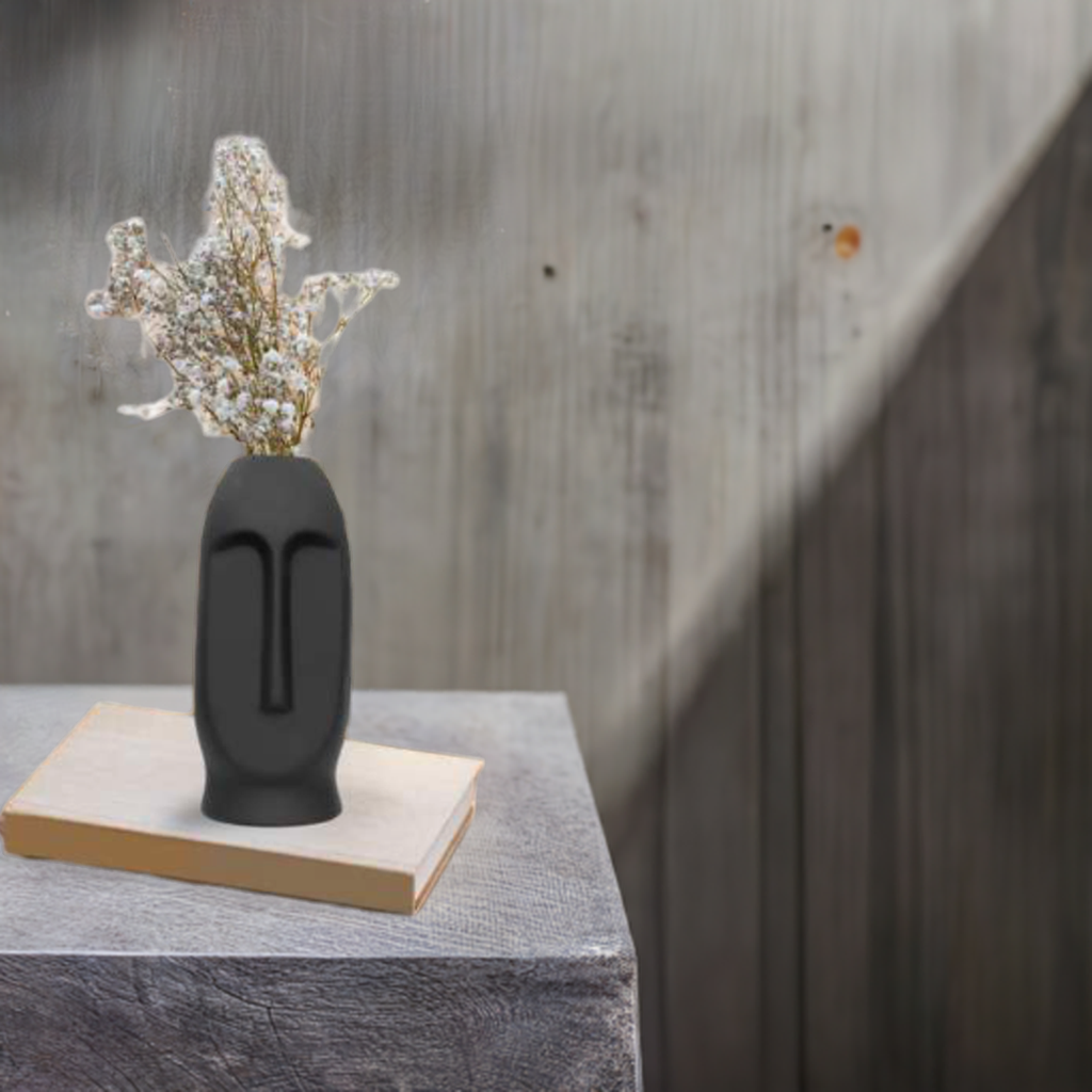 Human Face Glass Vase