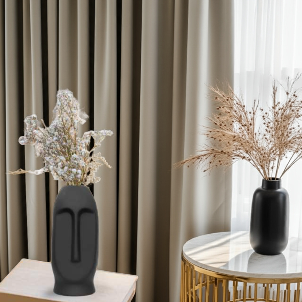 Human Face Glass Vase