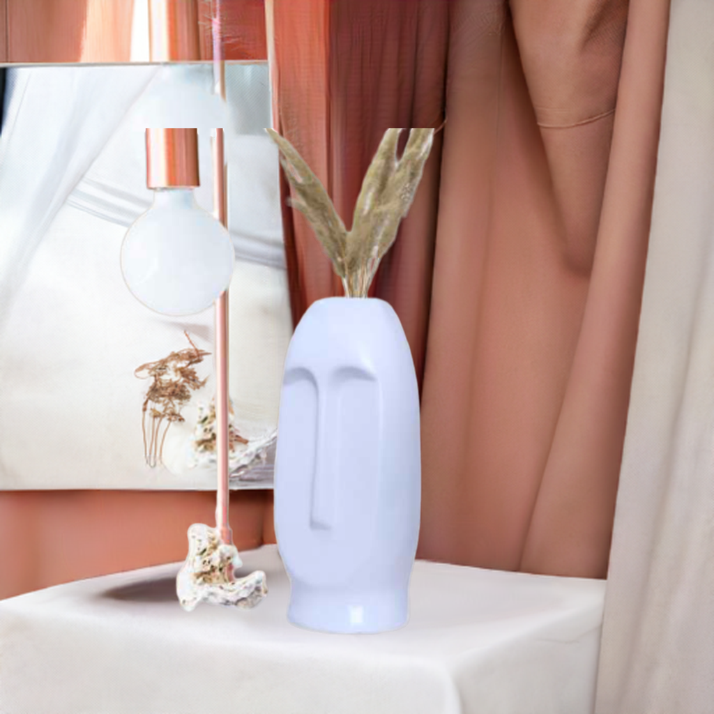 Human Face Glass Vase