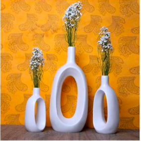 Oval Shaped Glass vase