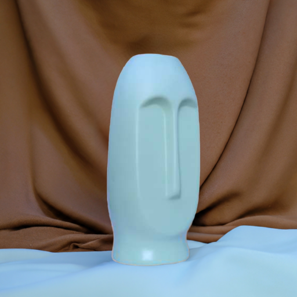 Human Face Glass Vase