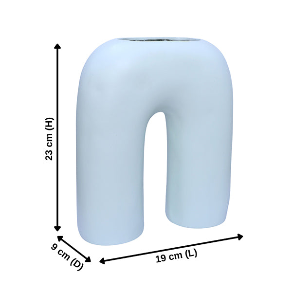 U shaped Glass Vase