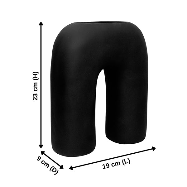 U shaped Glass Vase