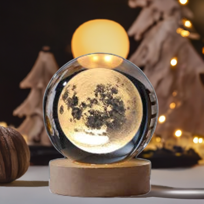 3D Moon Crystal Ball