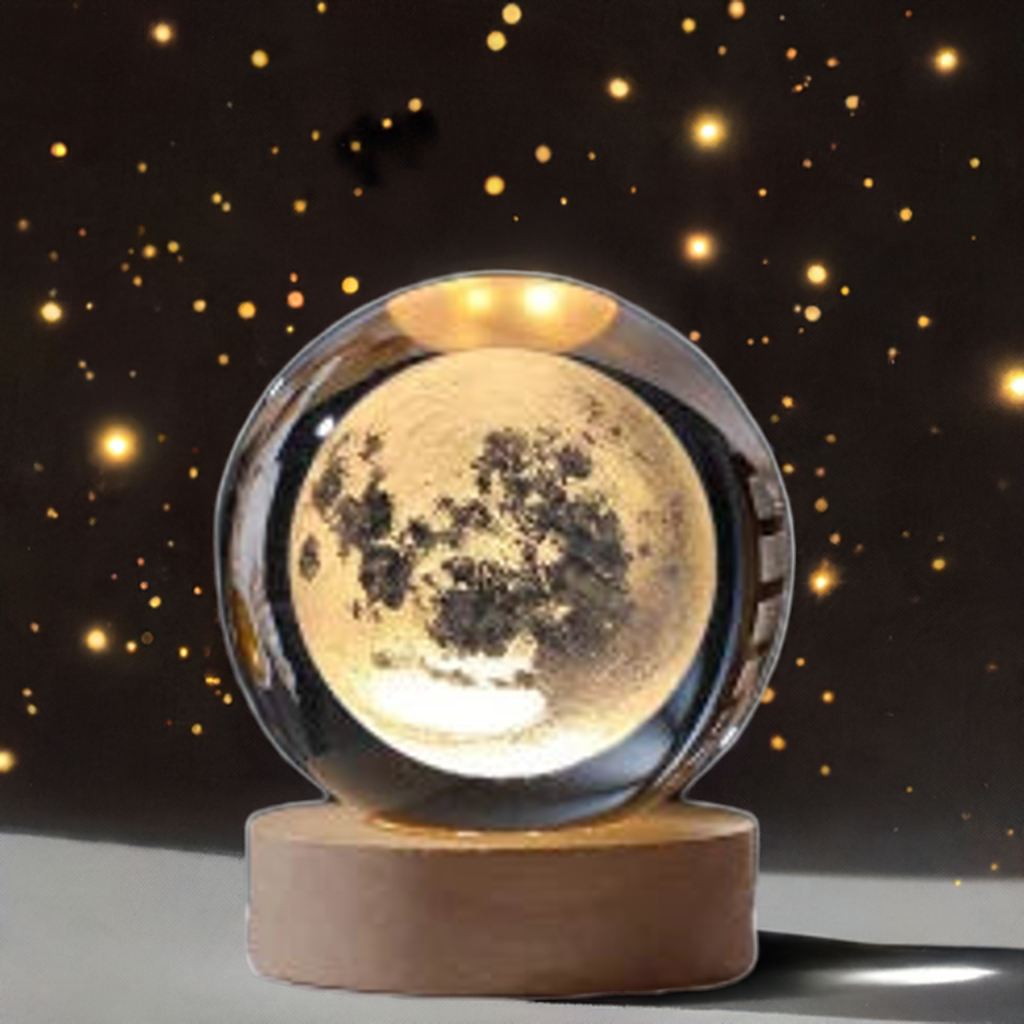 3D Moon Crystal Ball