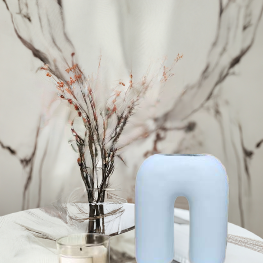 U shaped Glass Vase