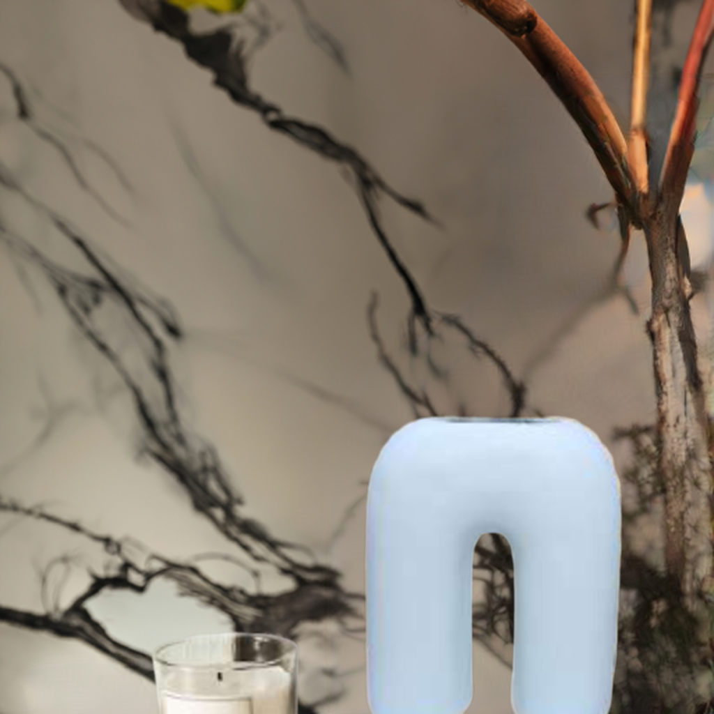 U shaped Glass Vase