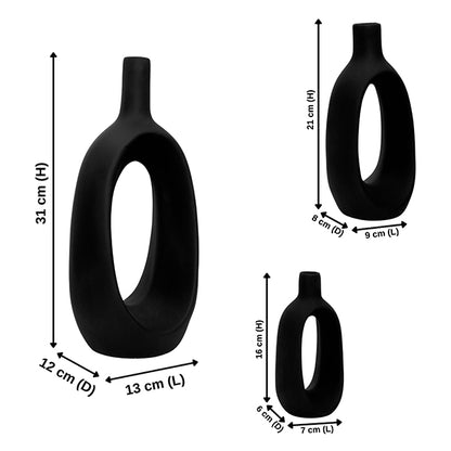 Oval Shaped Glass Vase