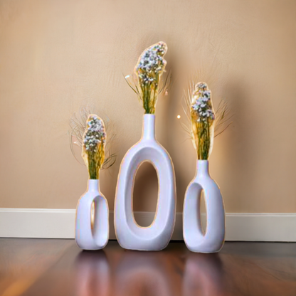 Oval Shaped Glass Vase