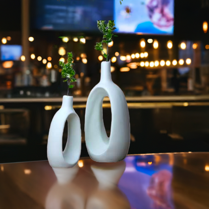 Oval Shaped Glass Vase