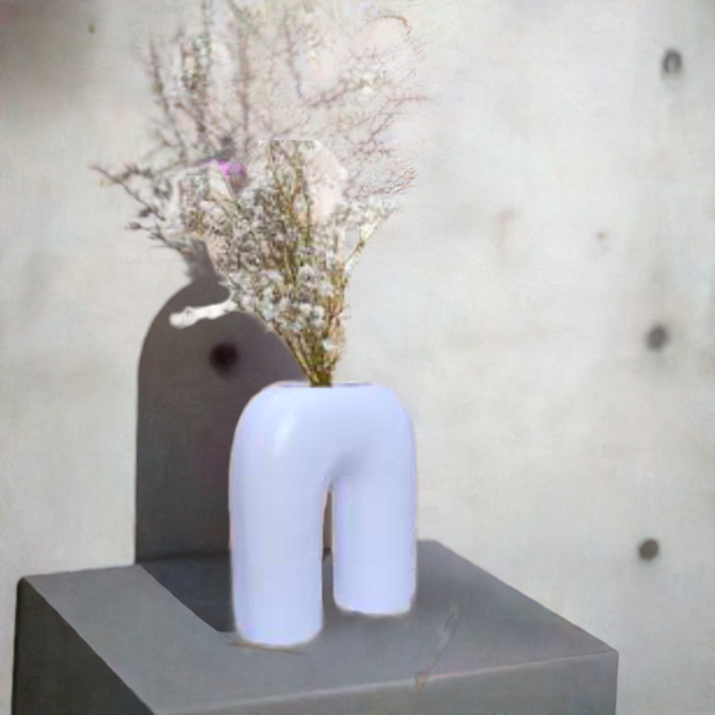 U shaped Glass Vase