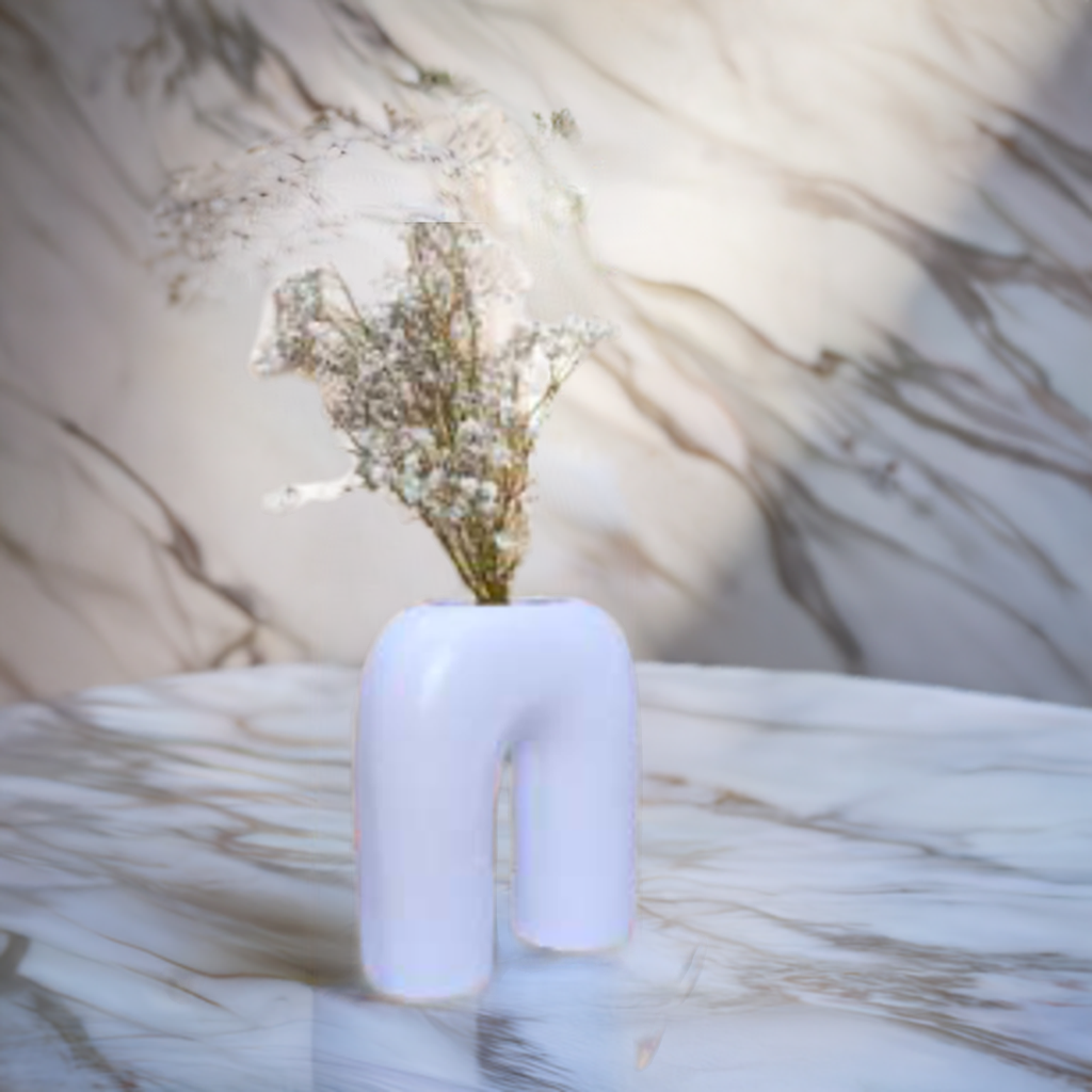 U shaped Glass Vase