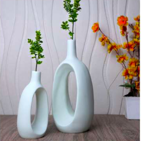 Oval Shaped Glass vase